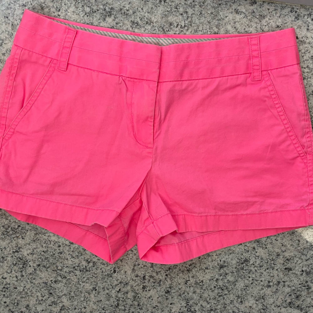 J. Crew hot pink 100% cotton chino shorts Size 2